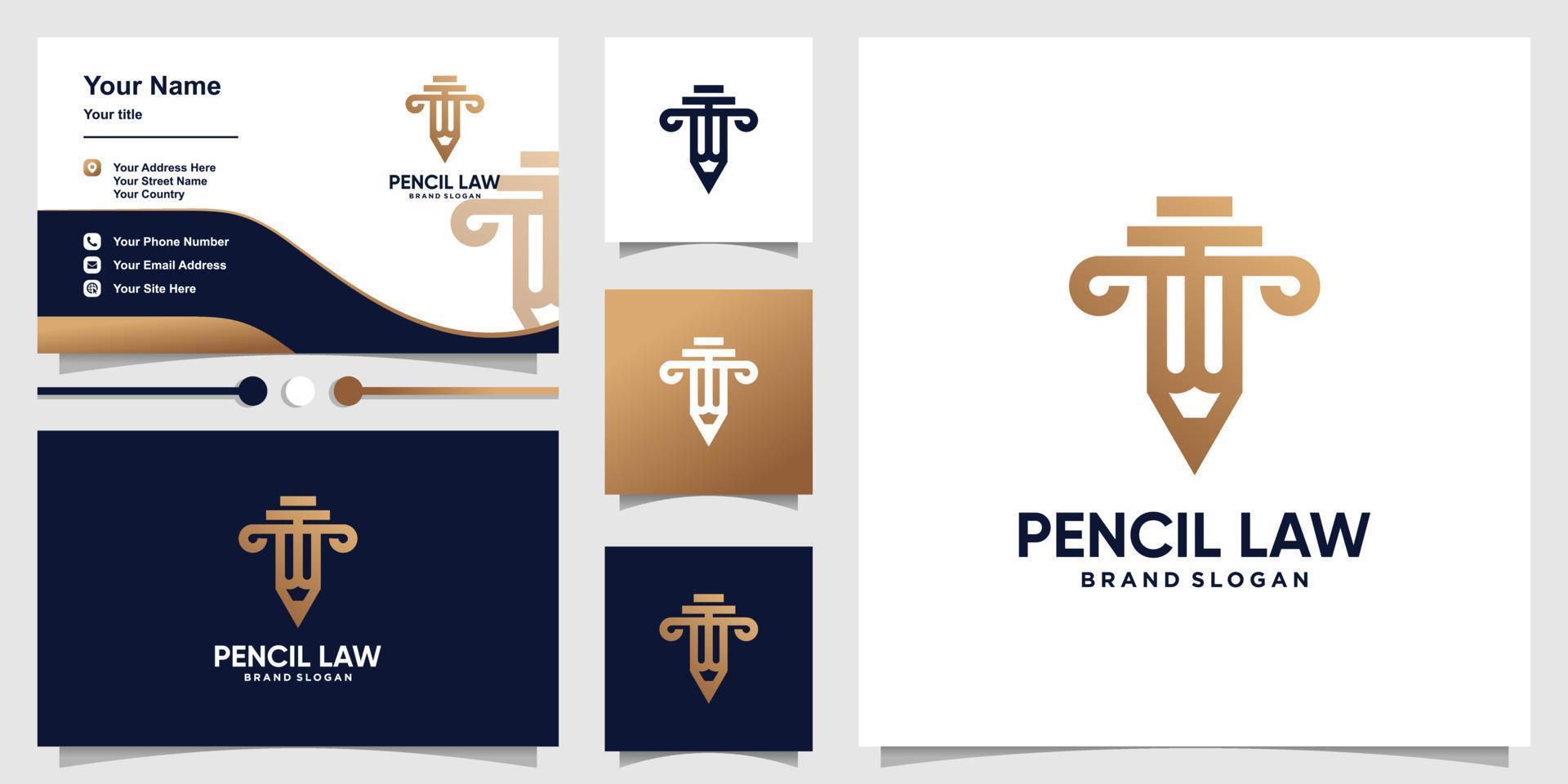 penna lag logotyp med kreativa moderna koncept och visitkort design premium vektor