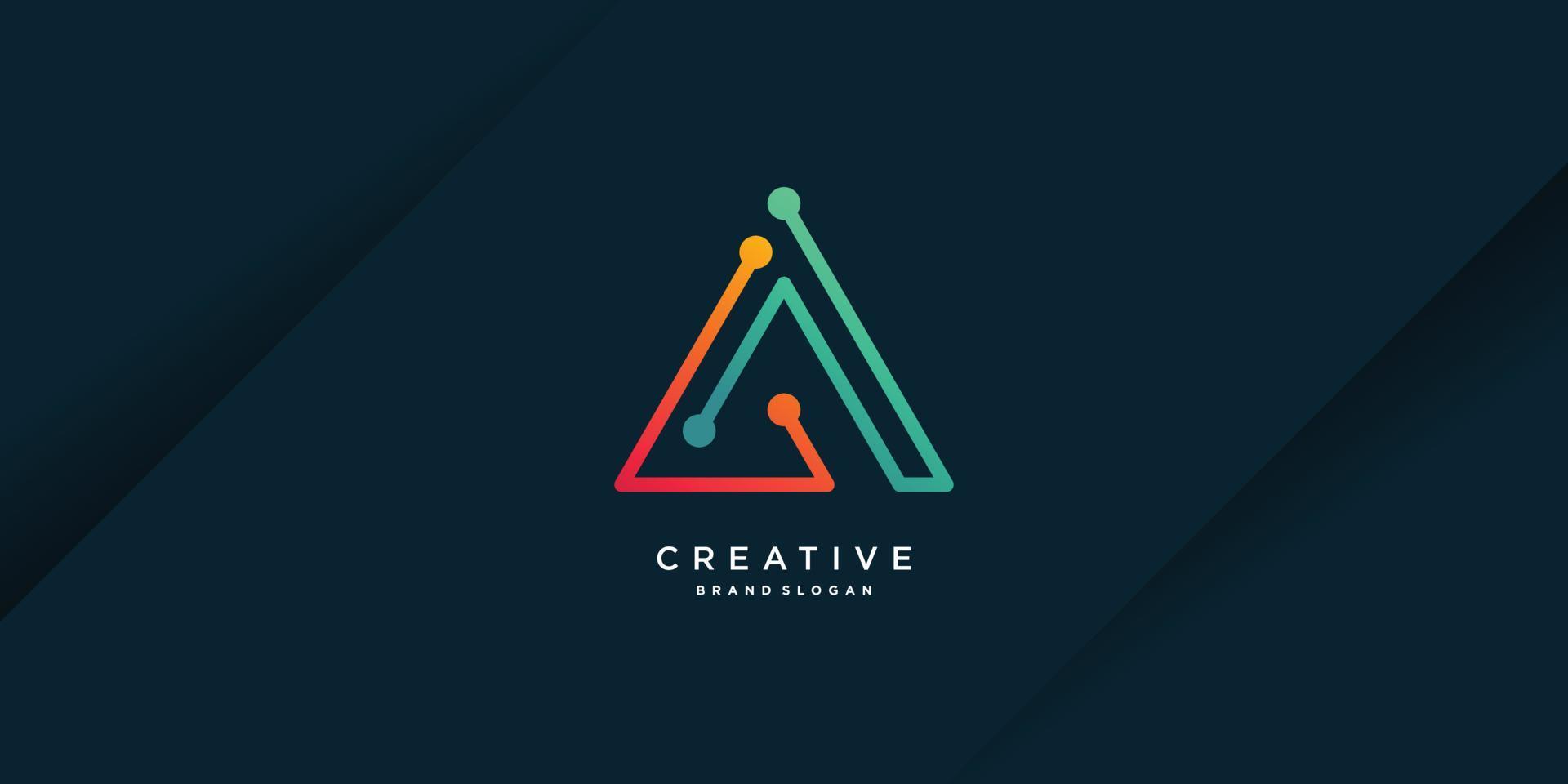kreativ logotypteknik med triangelform premium vektor del 1