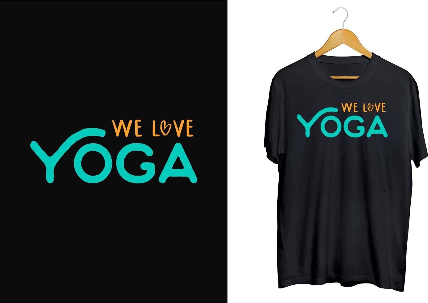 vi älskar yoga t-shirt design, yoga day shirt vektor, professionell yoga typografi t-shirt design vektor