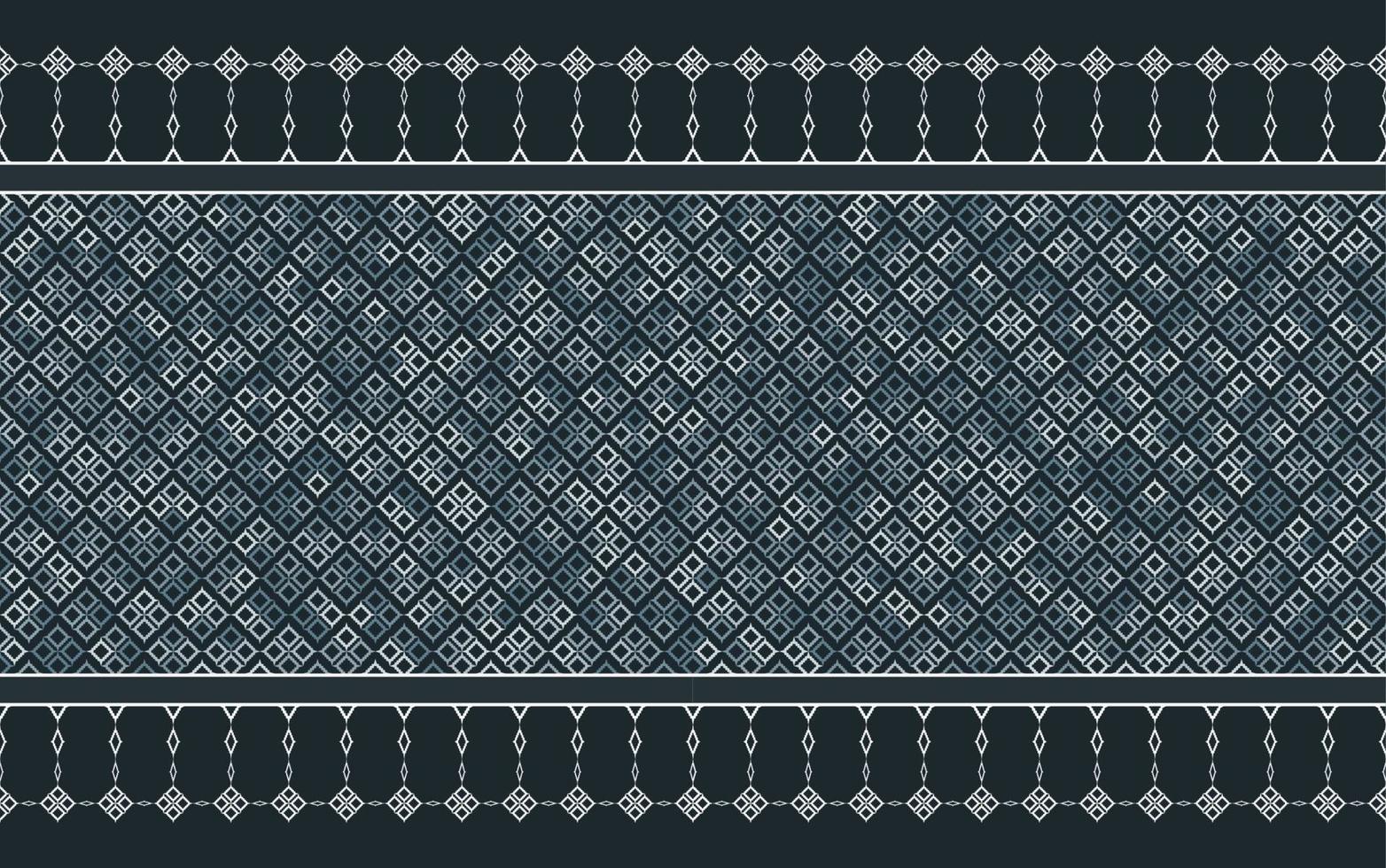 ikat liten geometrisk traditionell stil med blå grå färg sömlös bakgrund. använd för tyg, textil, dekorationselement. vektor