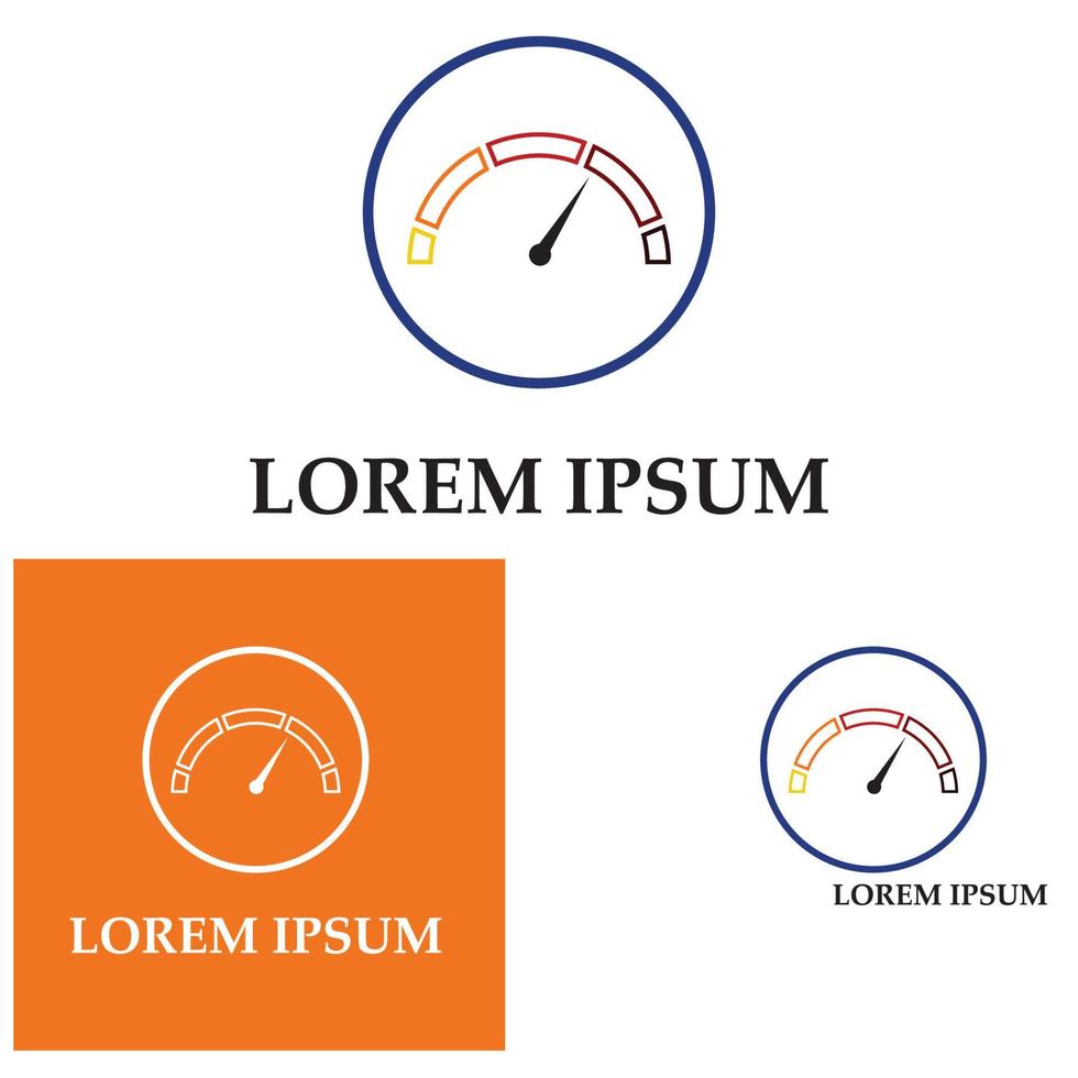 Tachometer-Vektorgrafik-Design-Illustrationsvorlage vektor