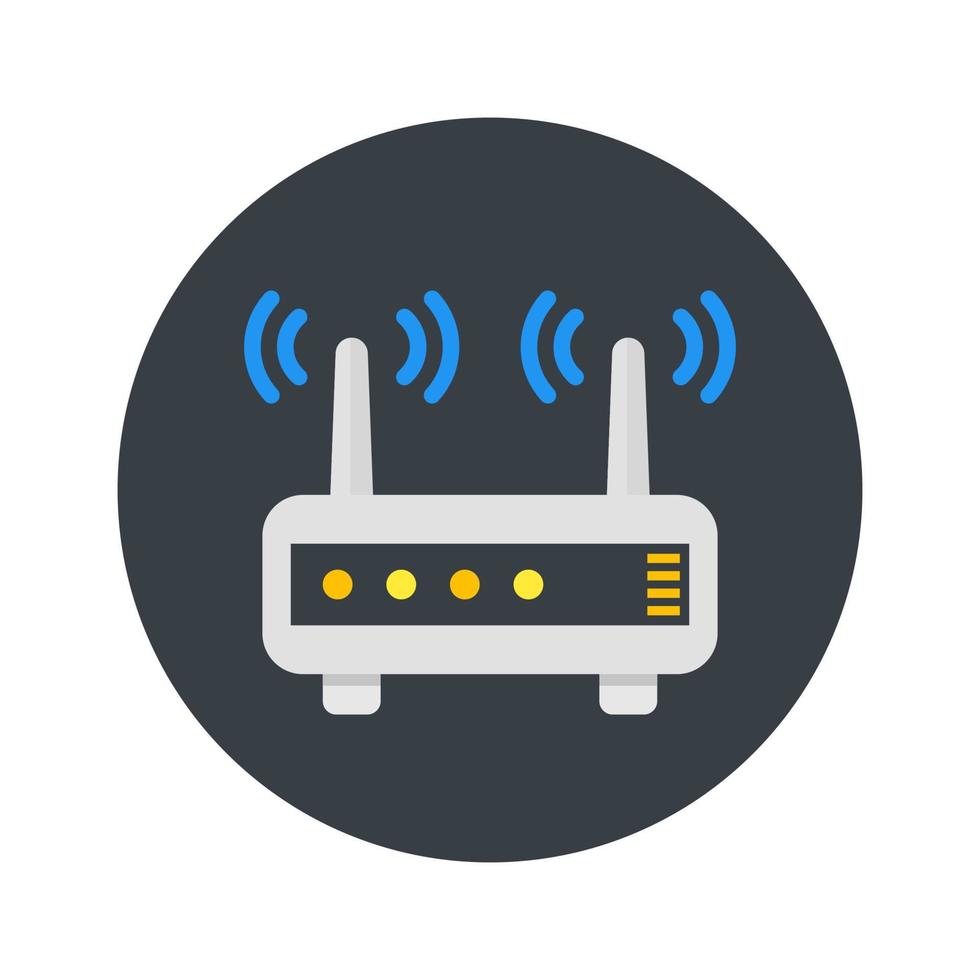 router, modemikon i platt stil vektor