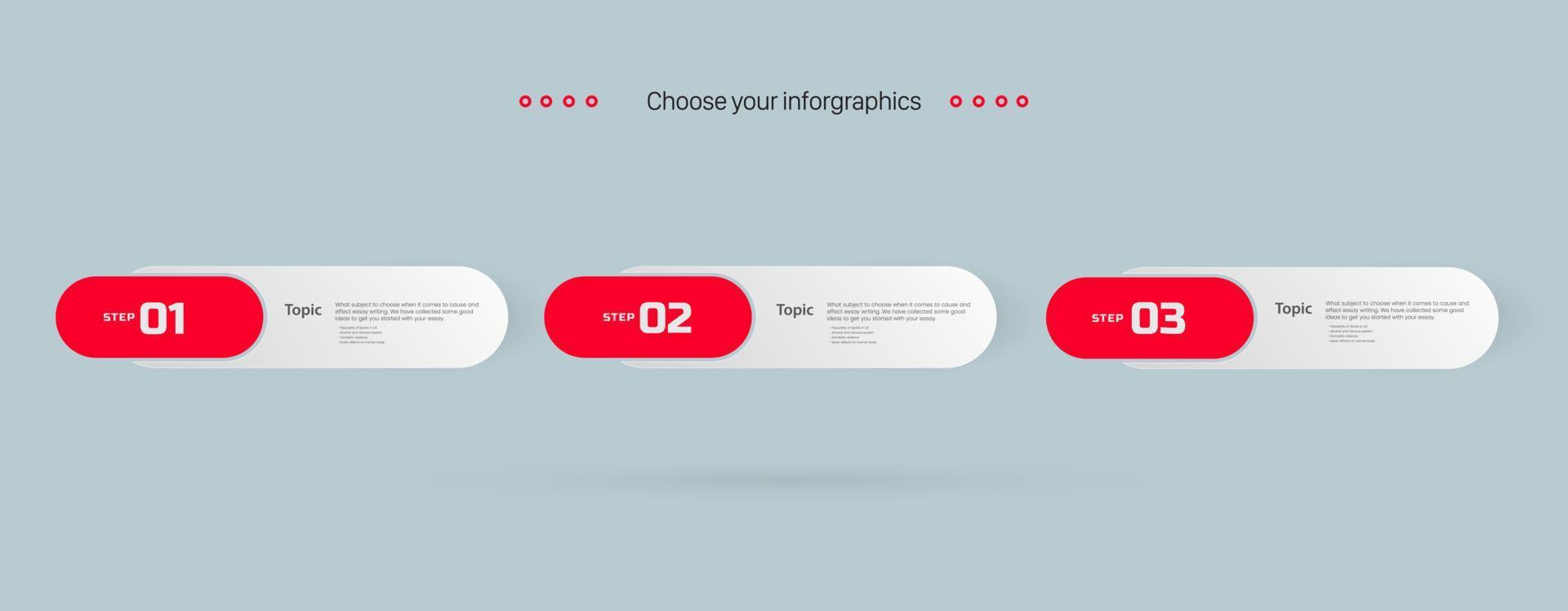 abstrakt infografik med 3d-banner och vektorillustration kan användas för affärsarbetsflödeslayout, steg, alternativ, diagram, nummermall, webbdesign vektor