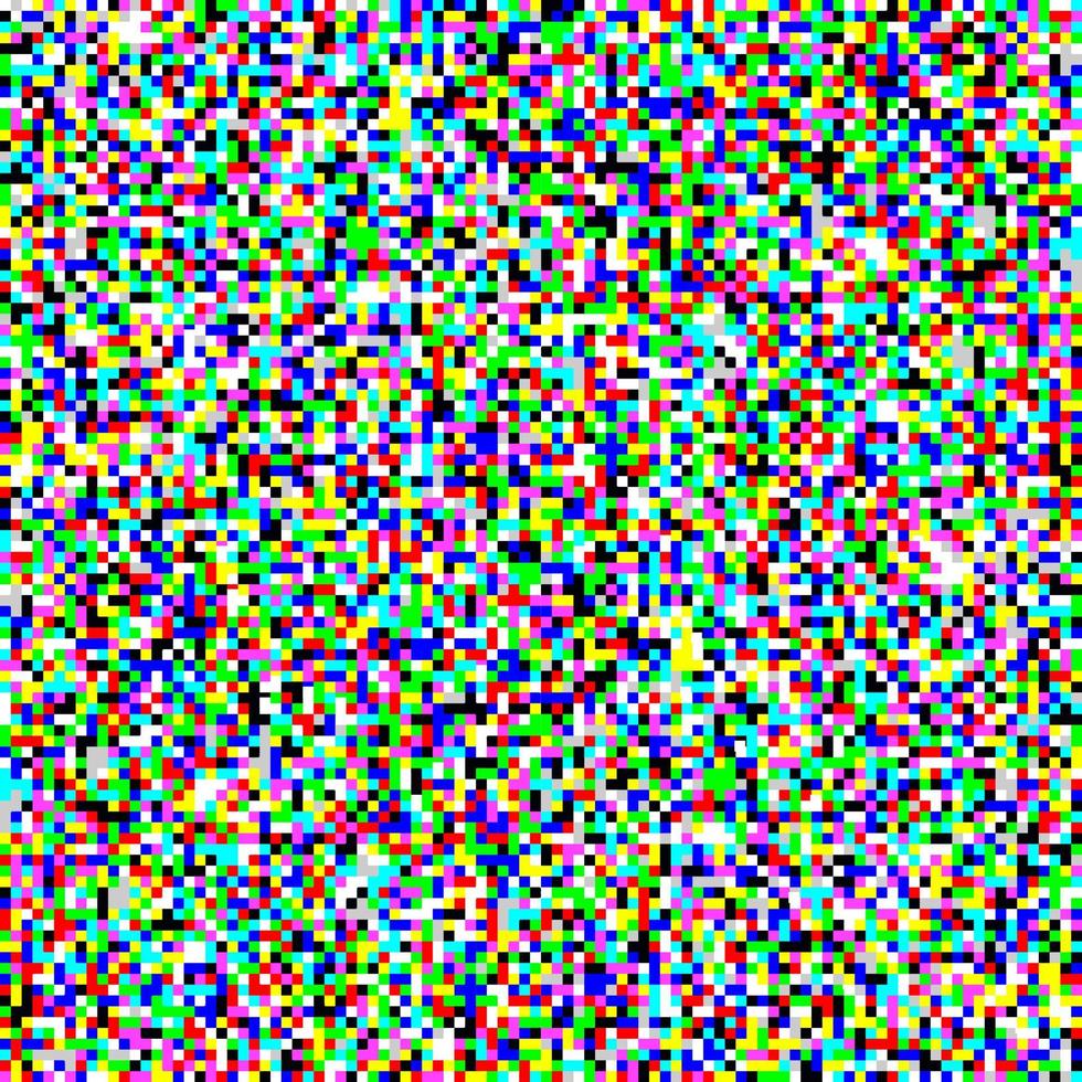 färg-tv-skärmen brus pixel glitch sömlösa mönster textur bakgrund vektorillustration. vektor