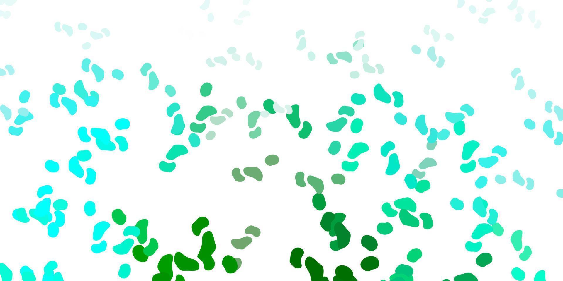 hellgrüner Vektorhintergrund mit chaotischen Formen. vektor