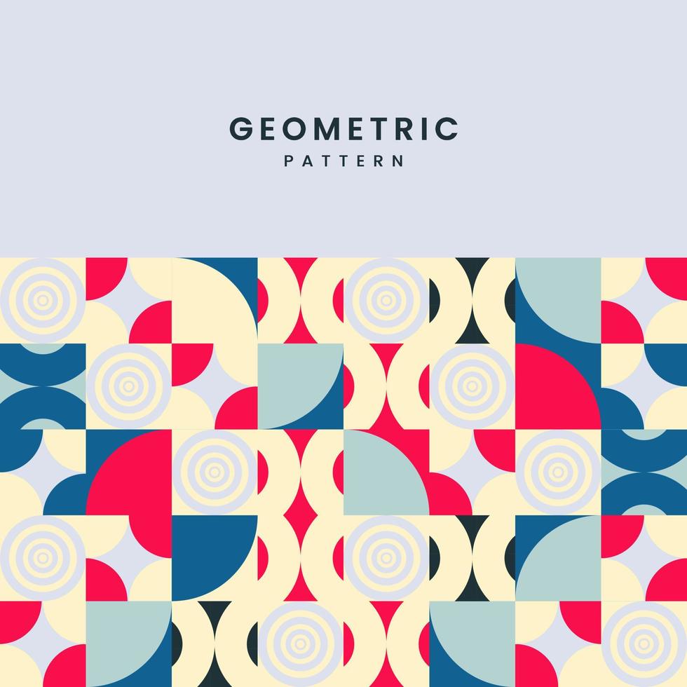 geometrisches Musterdesign mit Text darauf und farbenfroher Textur mit Hintergrund in mehreren Formen und geometrischem Elementstil, verwendet für Coverdesign, Geschäftspräsentationen, Illustration und Vektor