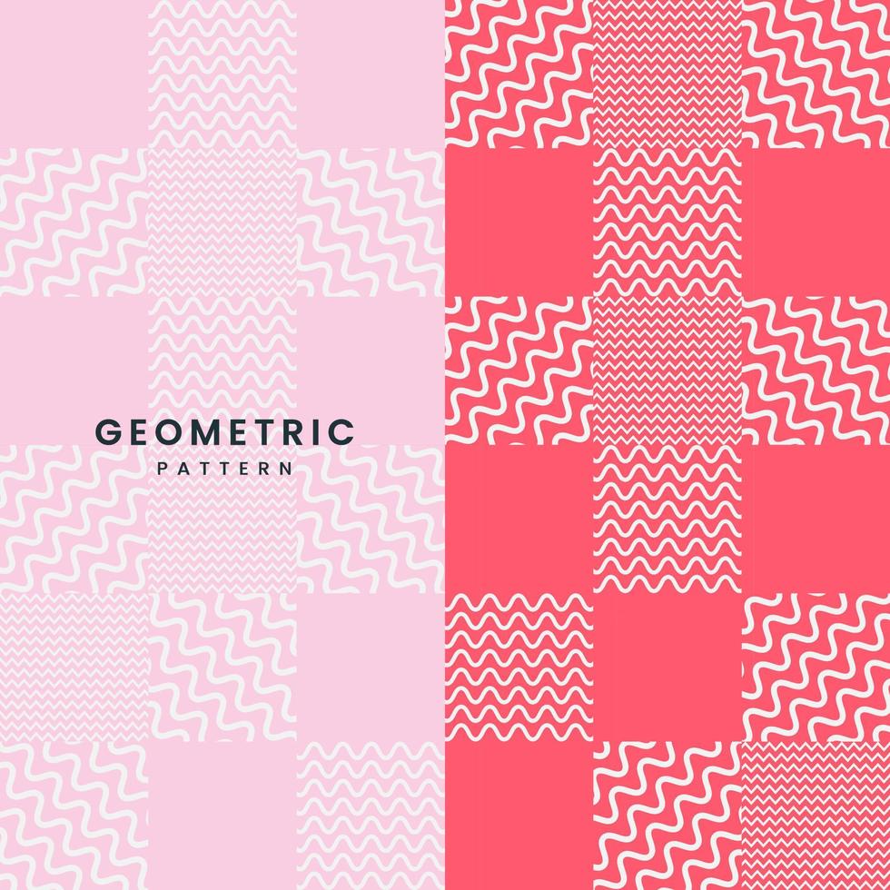 modern rosa färg av geometrisk textur mallar design med textbeskrivning vektor