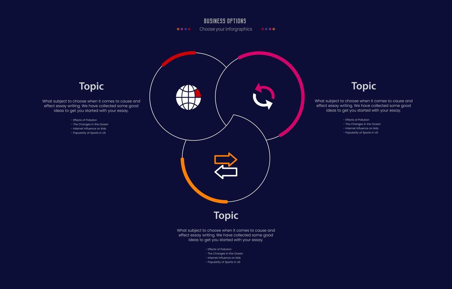 Infografik fünf Layout-Vektor-Illustration vektor