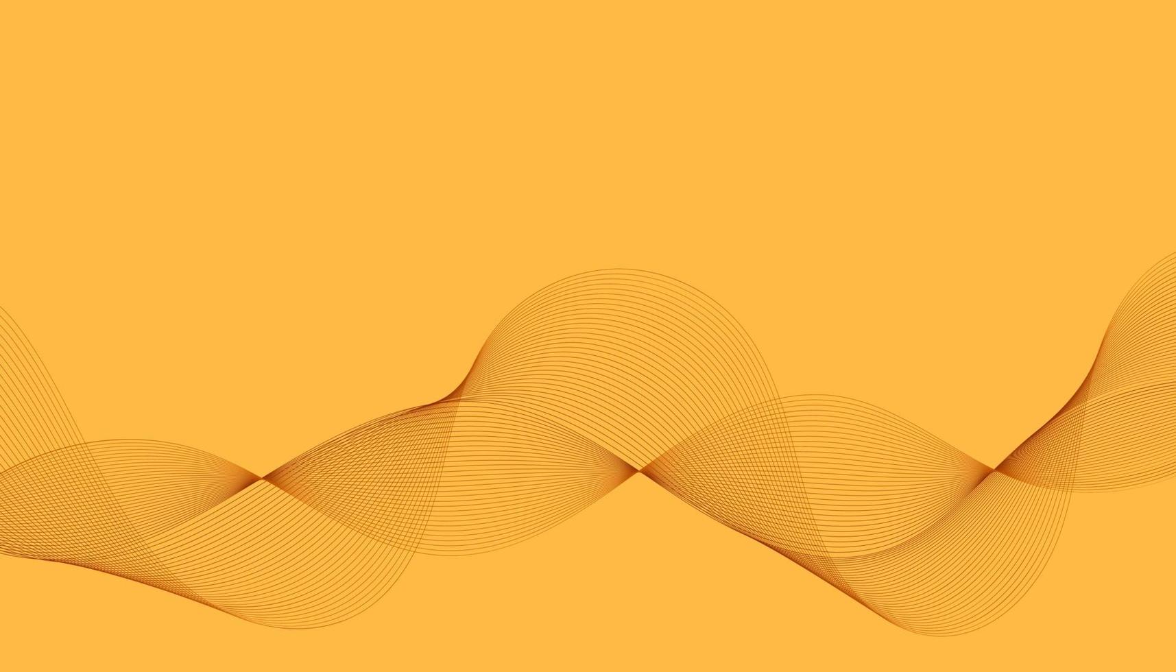 abstrakter minimaler eleganter gelber wellenhintergrund vektor