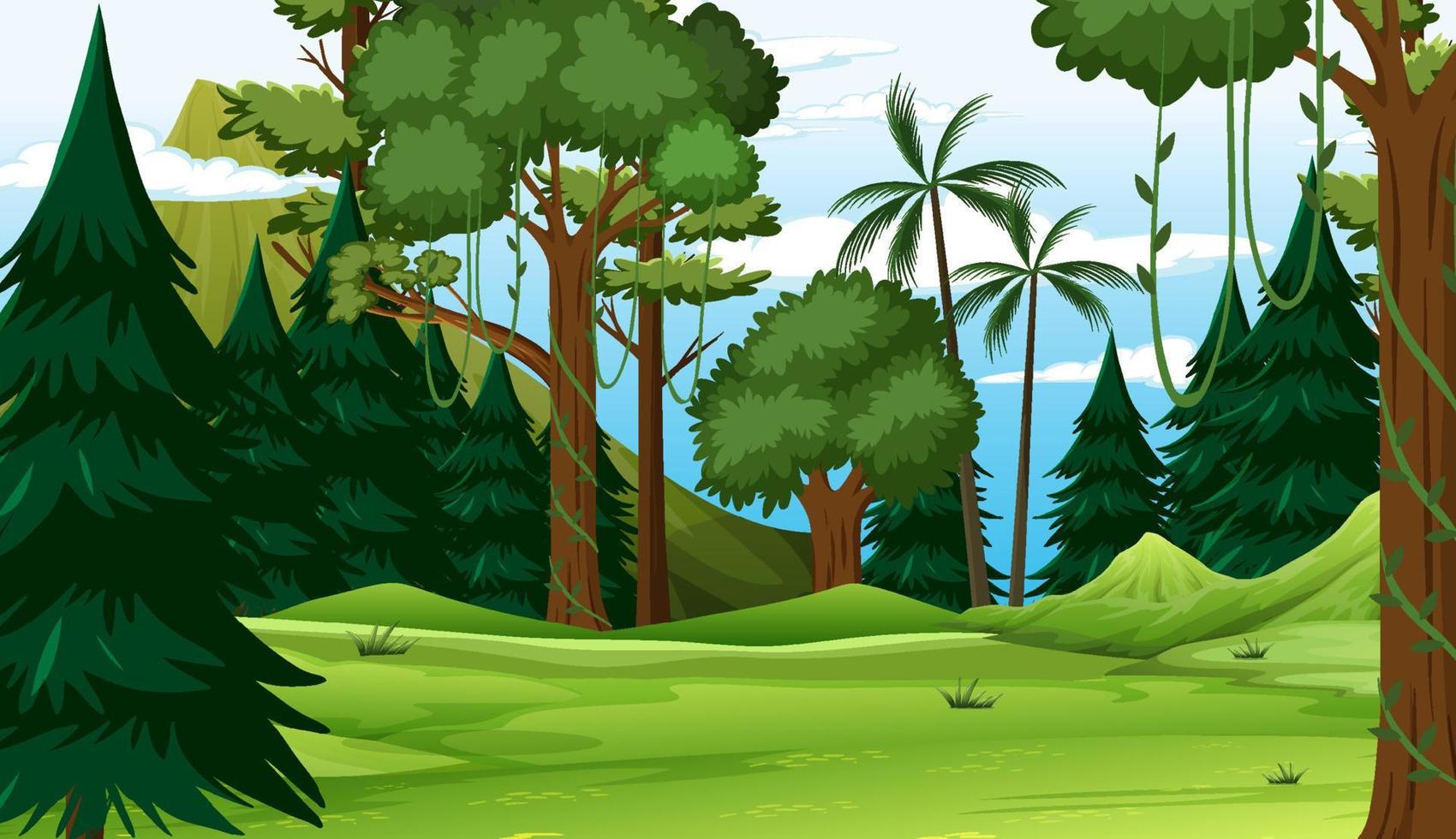 Hintergrund der leeren Waldumgebung vektor