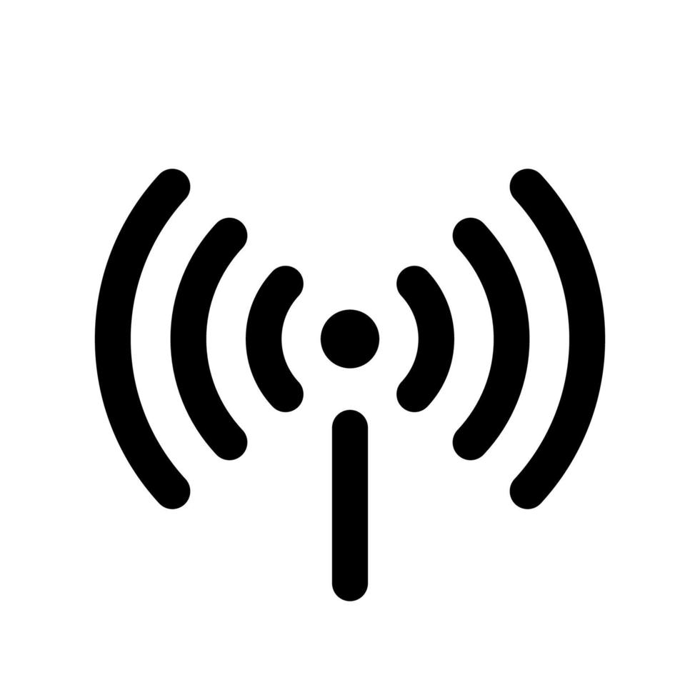 wifi-ikonen isolerad på vit bakgrund. gratis wifi-ikon. vektor wlan access, trådlös wifi hotspot signal tecken, ikon, symbol. redo symbol för gränssnittsdesign av olika typer av enheter med mera.