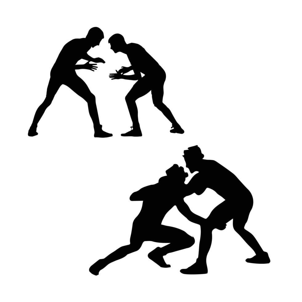 Wrestling-Silhouette-Kunst vektor