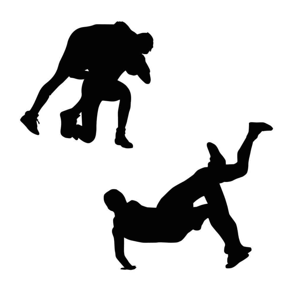 Wrestling-Silhouette-Kunst vektor