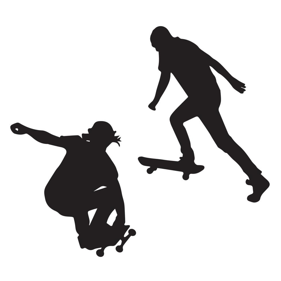 skateboard siluett konst vektor