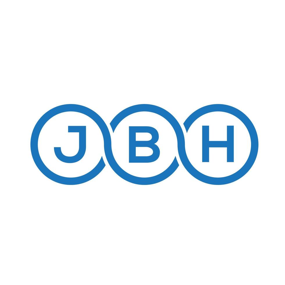 jbh-Buchstaben-Logo-Design auf weißem Hintergrund. jbh kreatives Initialen-Buchstaben-Logo-Konzept. jbh Briefgestaltung. vektor
