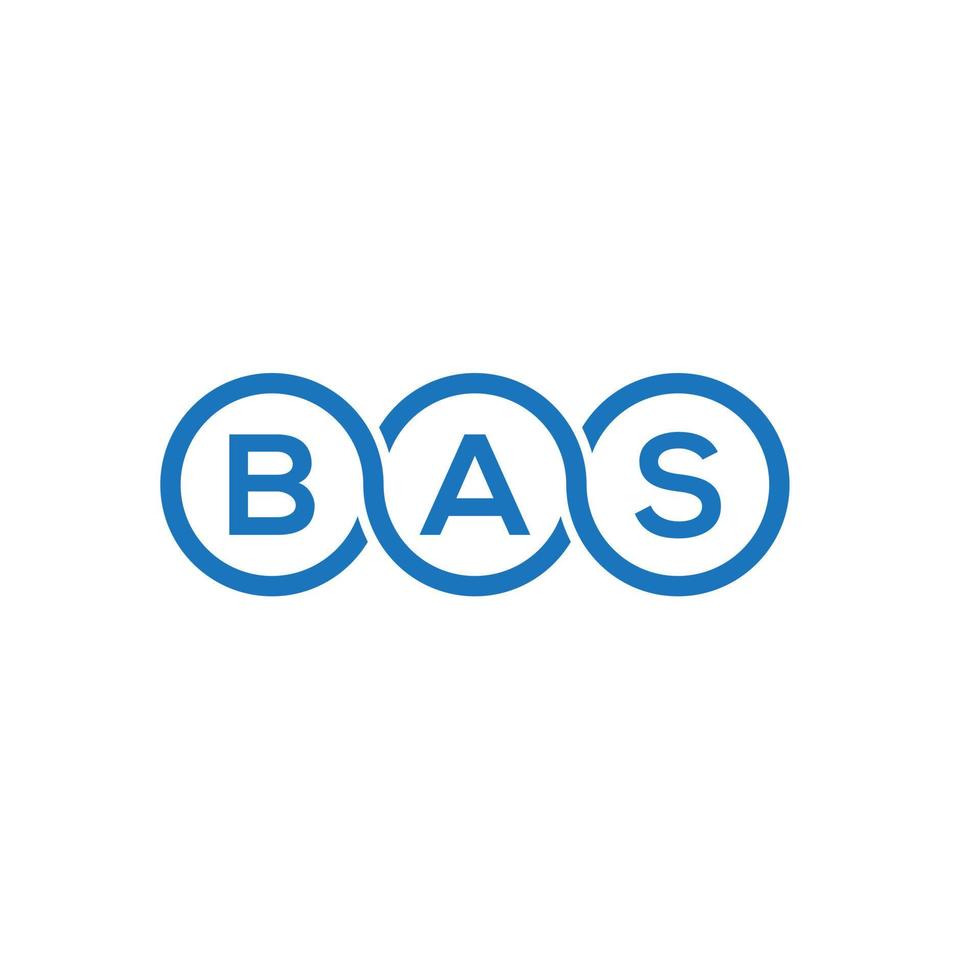 bas brev logotyp design på vit bakgrund. bas kreativa initialer brev logotyp koncept. bas bokstavsdesign. vektor