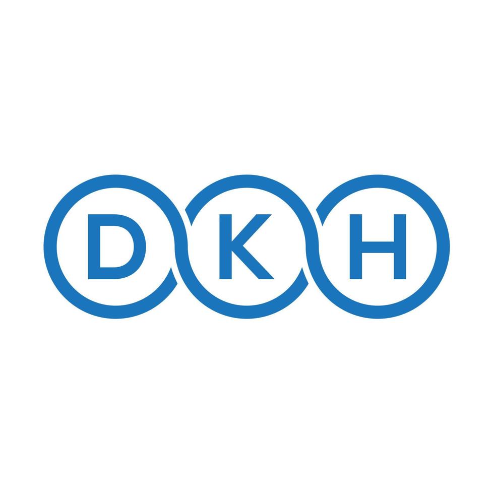 dkh-Buchstaben-Logo-Design auf schwarzem Hintergrund.dkh-Kreativinitialen-Buchstaben-Logo-Konzept.dkh-Vektor-Buchstaben-Design. vektor