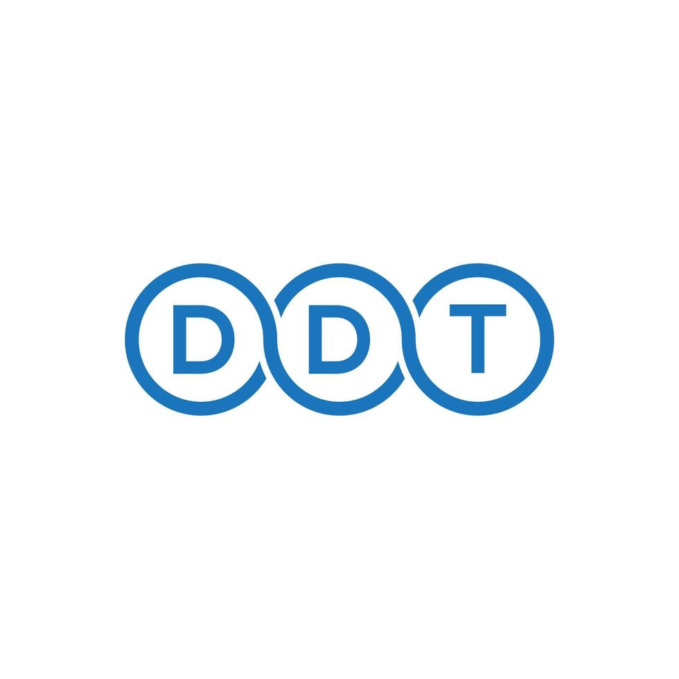 ddt-Brief-Logo-Design auf schwarzem Hintergrund.ddt-Kreativinitialen-Buchstaben-Logo-Konzept.ddt-Vektor-Briefdesign. vektor