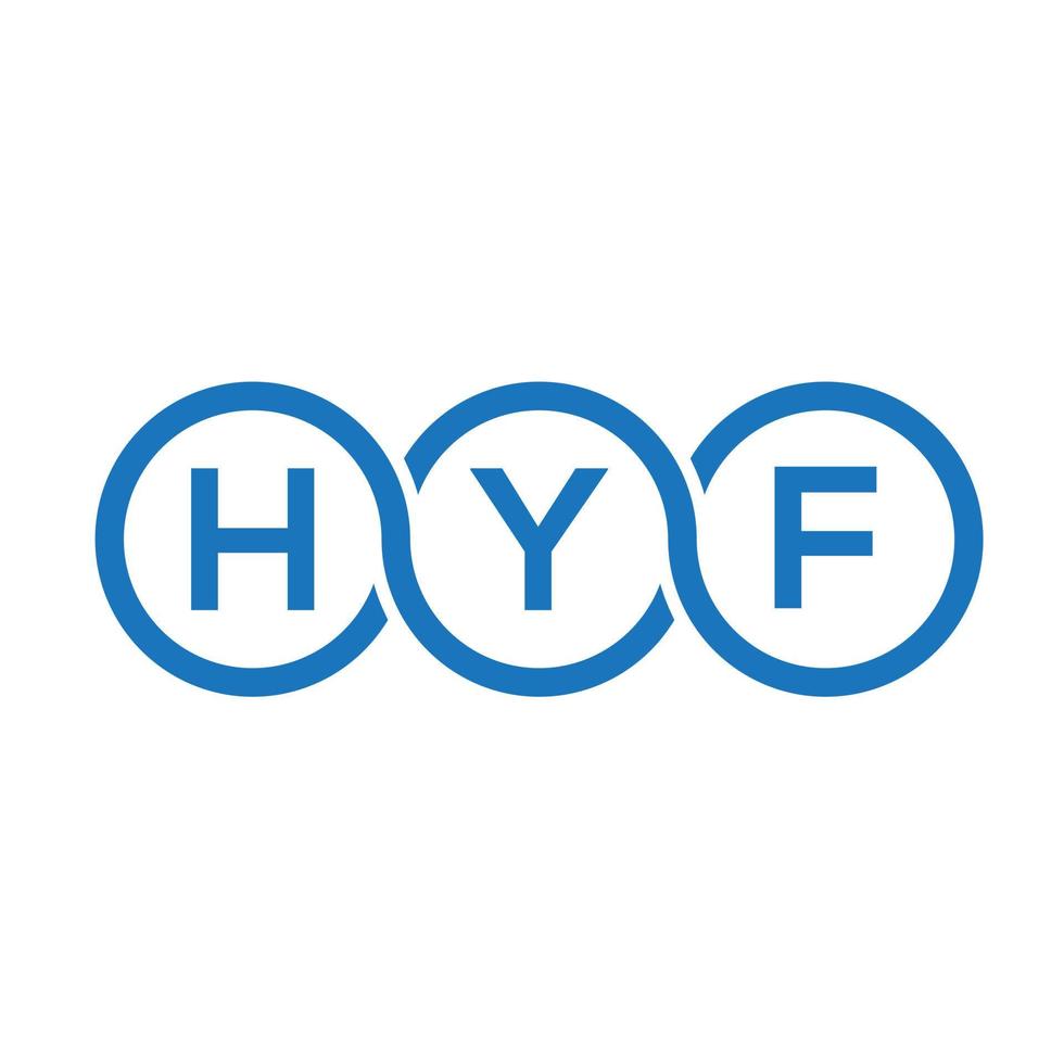 hyf-Buchstaben-Logo-Design auf weißem Hintergrund. hyf kreatives Initialen-Buchstaben-Logo-Konzept. hyf Briefgestaltung. vektor