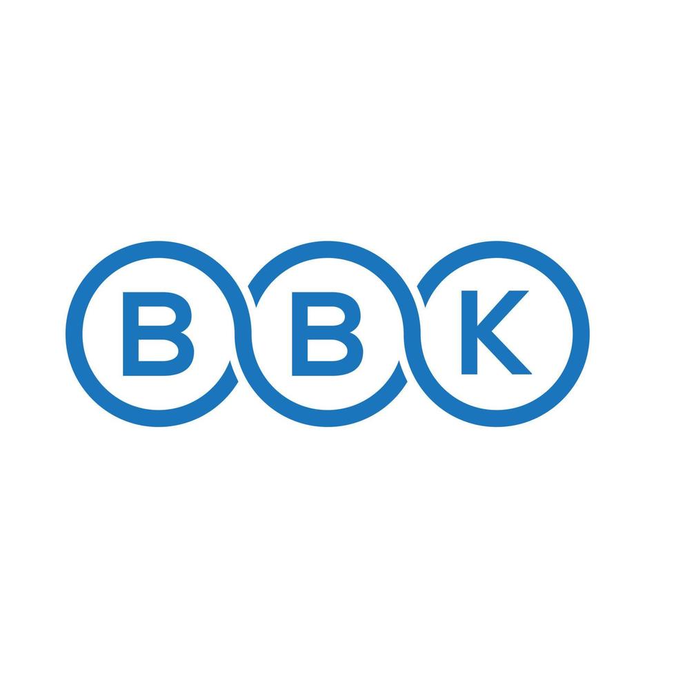 bbk-Brief-Logo-Design auf weißem Hintergrund. bbk kreative Initialen schreiben Logo-Konzept. bbk Briefgestaltung. vektor