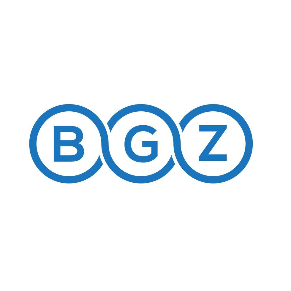 bgz-Brief-Logo-Design auf weißem Hintergrund. bgz kreative Initialen schreiben Logo-Konzept. bgz Briefgestaltung. vektor