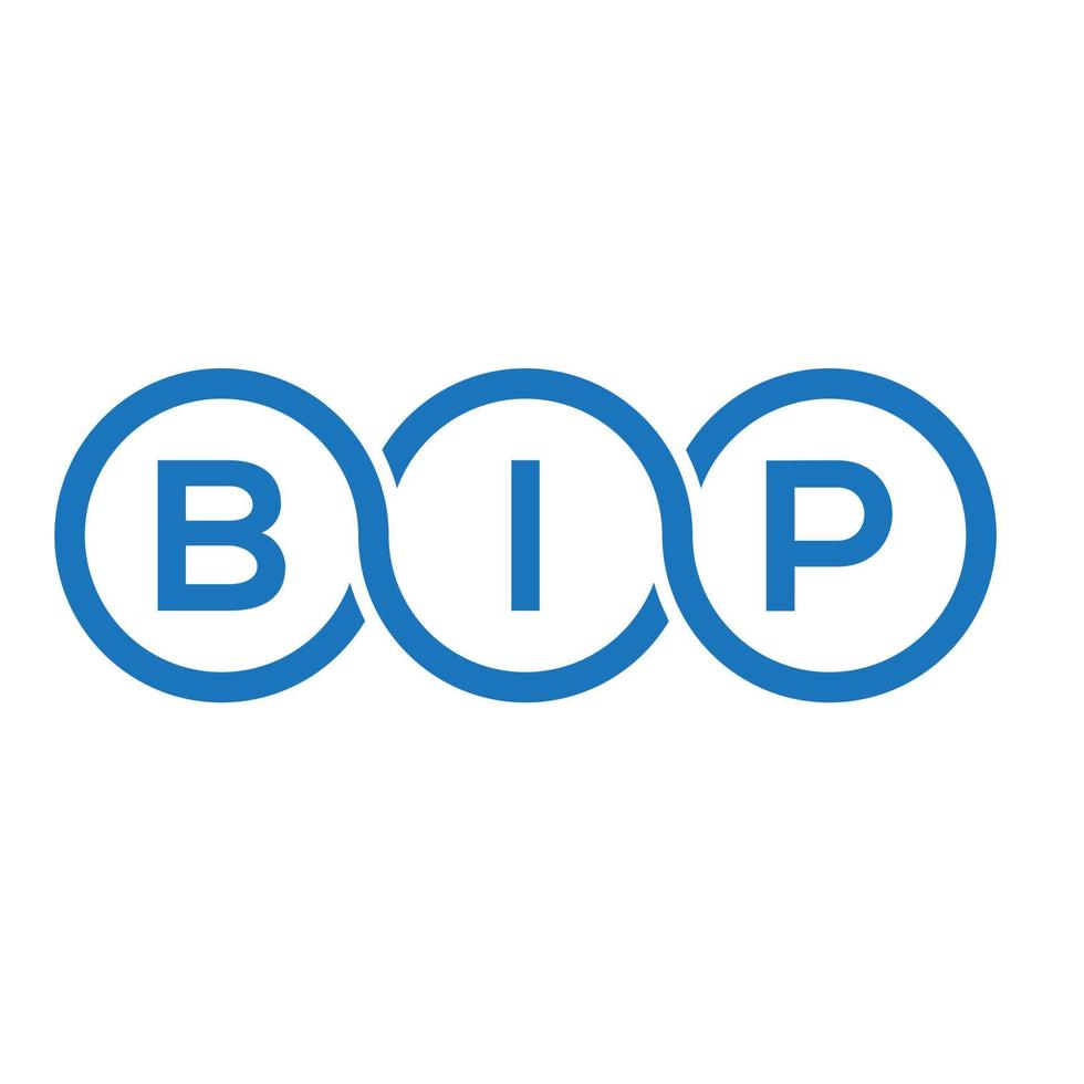 bip brev logotyp design på vit bakgrund. bip kreativa initialer brev logotyp koncept. bip bokstav design. vektor