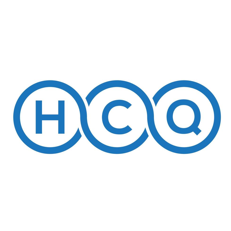 hcq brev logotyp design på vit bakgrund. hcq kreativa initialer brev logotyp koncept. hcq bokstavsdesign. vektor