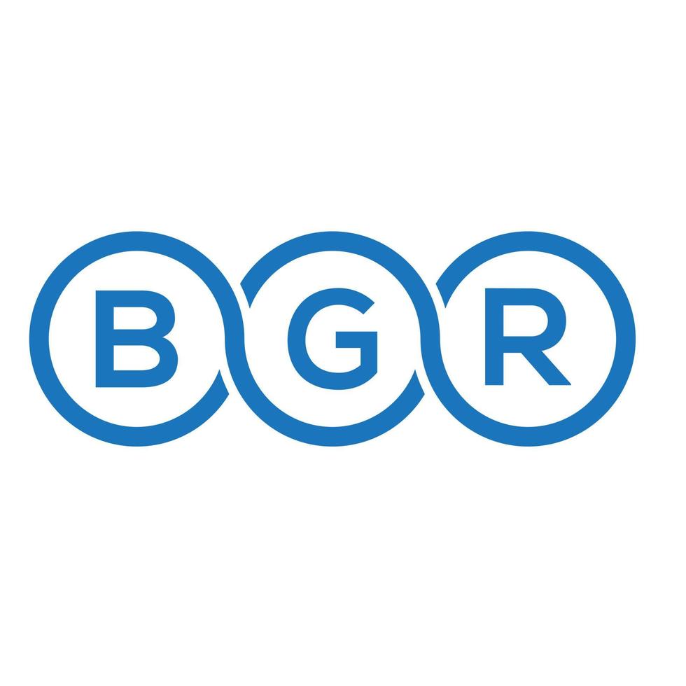 bgr brev logotyp design på vit bakgrund. bgr kreativa initialer brev logotyp koncept. bgr bokstavsdesign. vektor