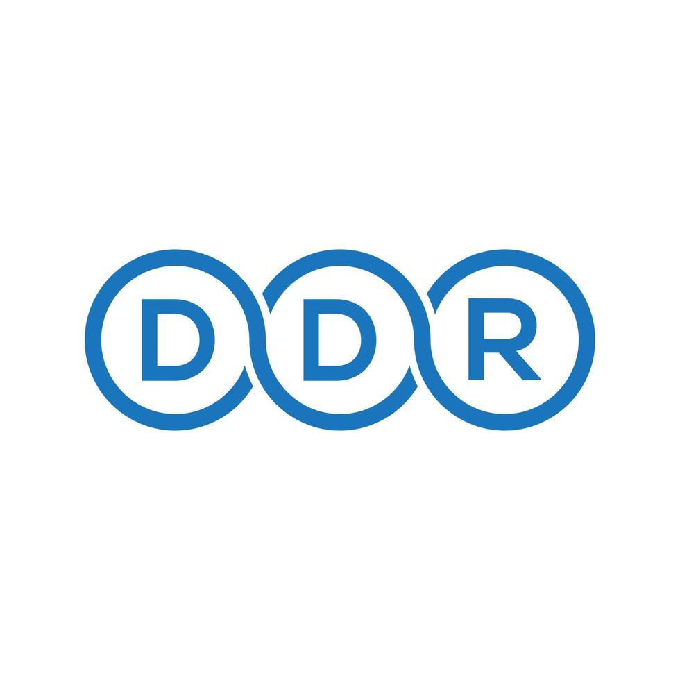 ddr-Brief-Logo-Design auf schwarzem Hintergrund. ddr-Kreativinitialen-Buchstaben-Logo-Konzept. ddr-Vektor-Briefdesign. vektor