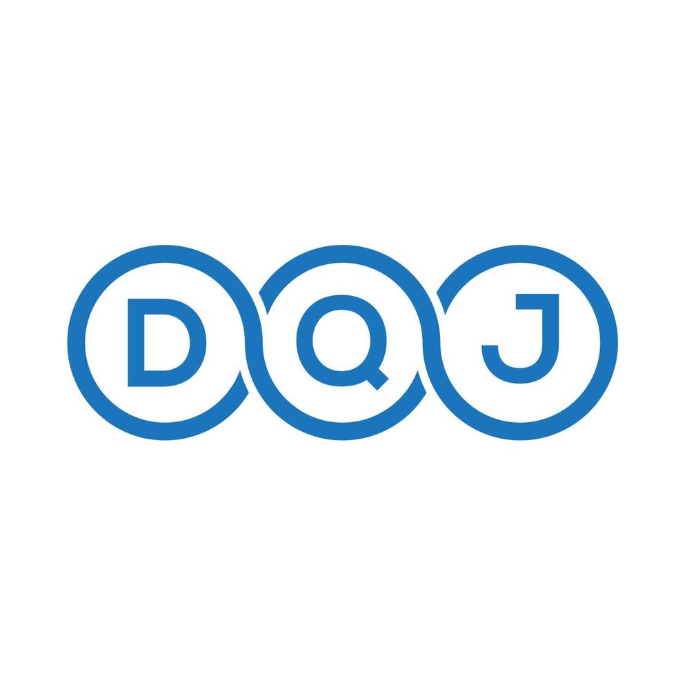 dqj-Buchstaben-Logo-Design auf schwarzem Hintergrund. dqj-Kreativinitialen-Buchstaben-Logo-Konzept. dqj-Vektor-Buchstaben-Design. vektor