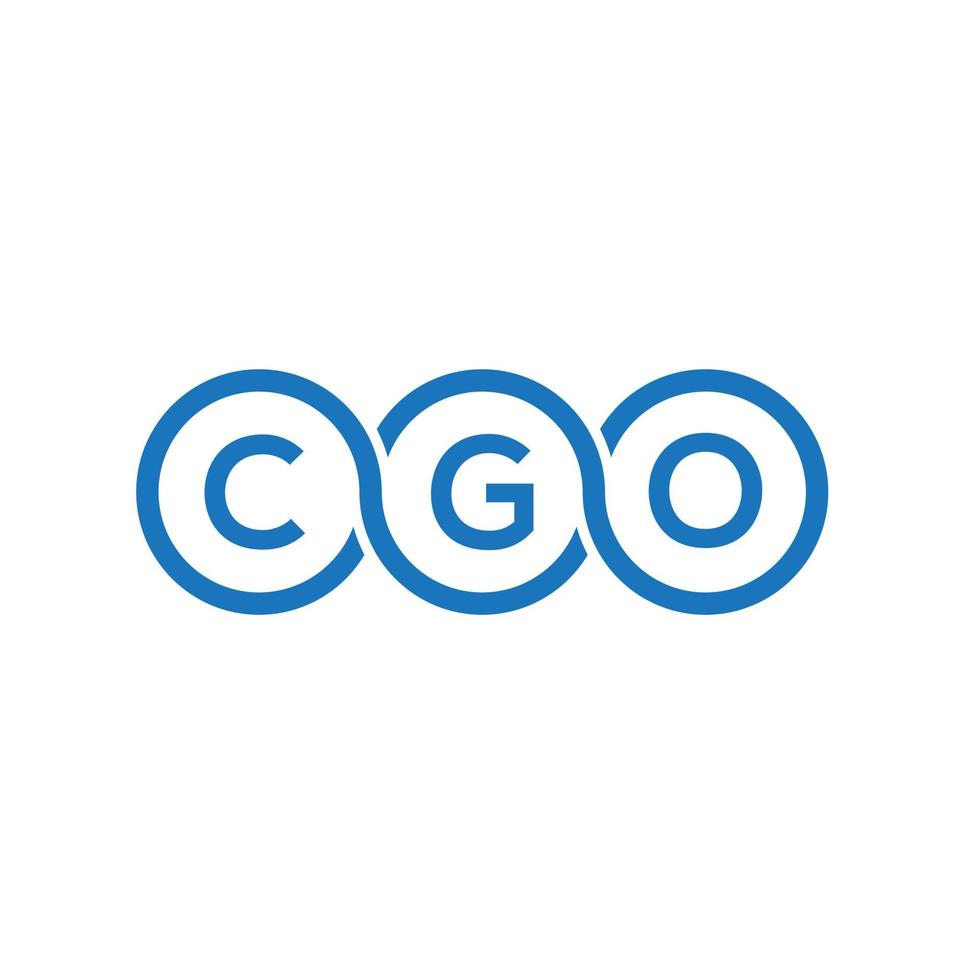 cgo-Brief-Logo-Design auf weißem Hintergrund. cgo kreatives Initialen-Buchstaben-Logo-Konzept. cgo Briefdesign. vektor