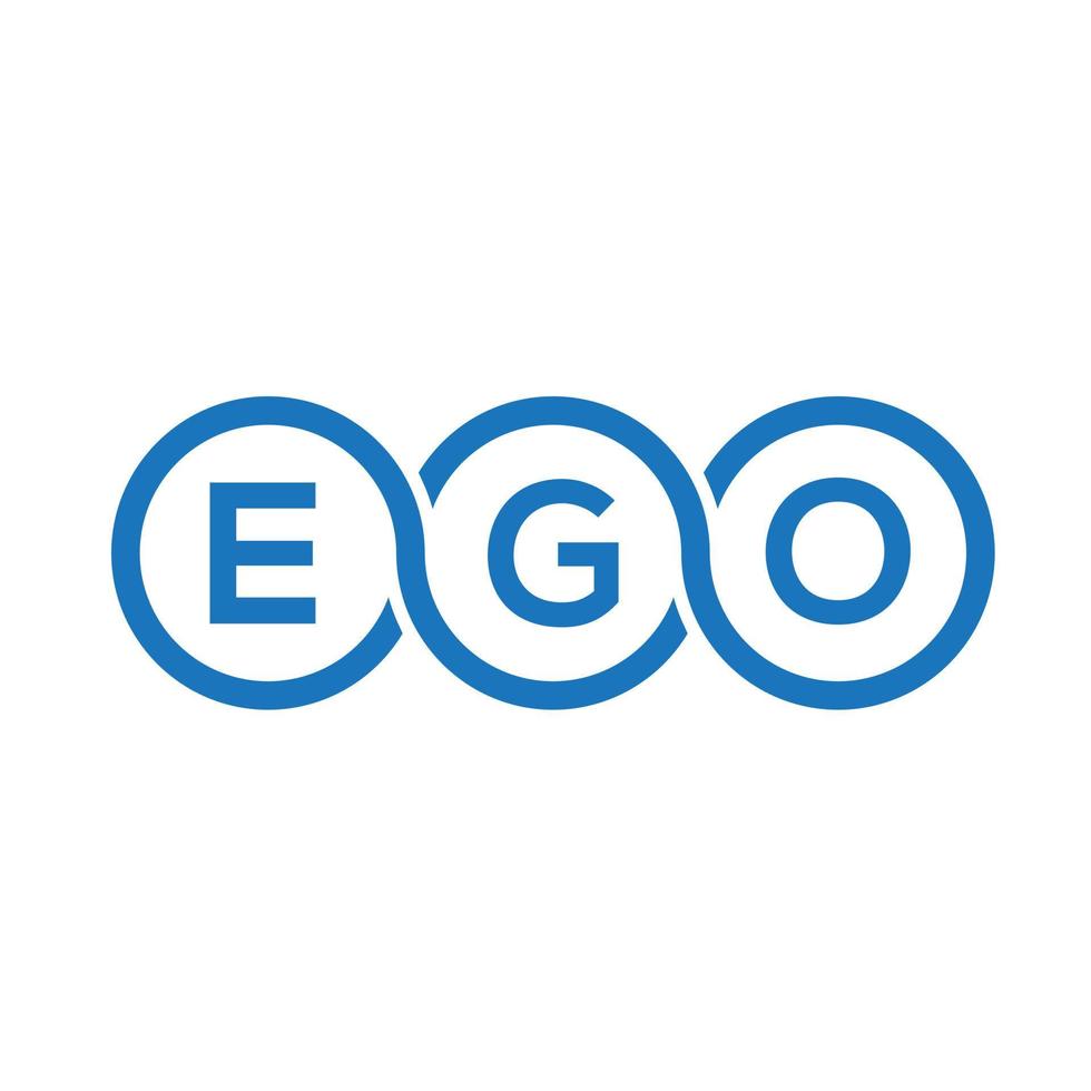 ego letter logo design på svart background.ego kreativa initialer bokstav logo concept.ego vektor bokstav design.