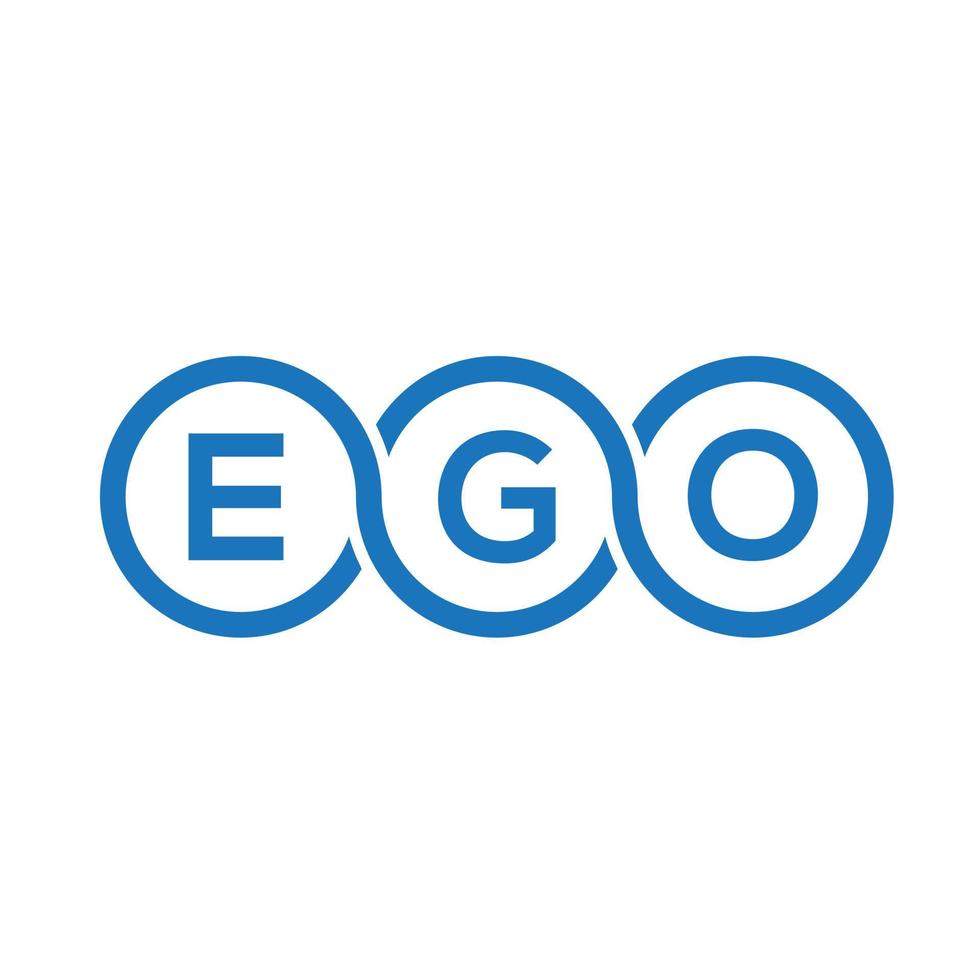 Ego-Buchstaben-Logo-Design auf schwarzem Hintergrund. Ego-Kreativinitialen schreiben Logo-Konzept. Ego-Vektor-Briefdesign. vektor