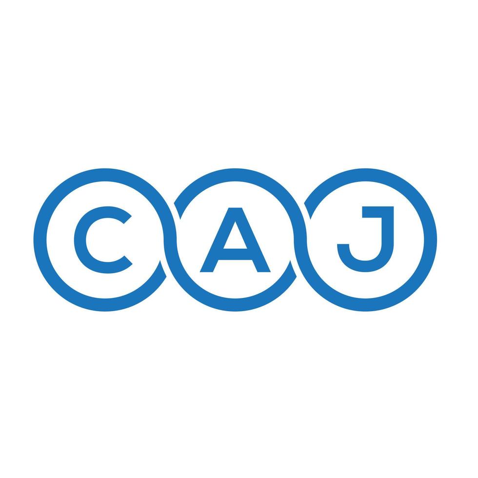 caj brev logotyp design på vit bakgrund. caj kreativa initialer brev logotyp koncept. caj bokstavsdesign. vektor