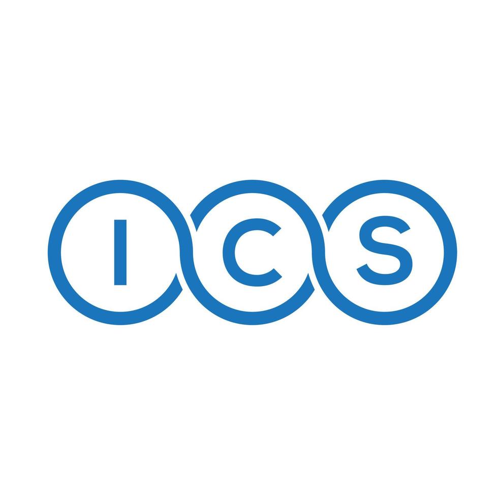 ics brev logotyp design på vit bakgrund. ics kreativa initialer brev logotyp koncept. ics bokstavsdesign. vektor