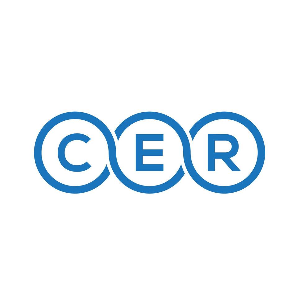 cer brev logotyp design på vit bakgrund. cer kreativa initialer brev logotyp koncept. cer bokstav design. vektor