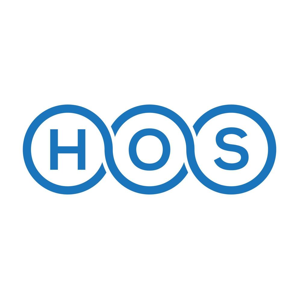 hos brev logotyp design på vit bakgrund. hos kreativa initialer brev logotyp koncept. hos bokstavsdesign. vektor