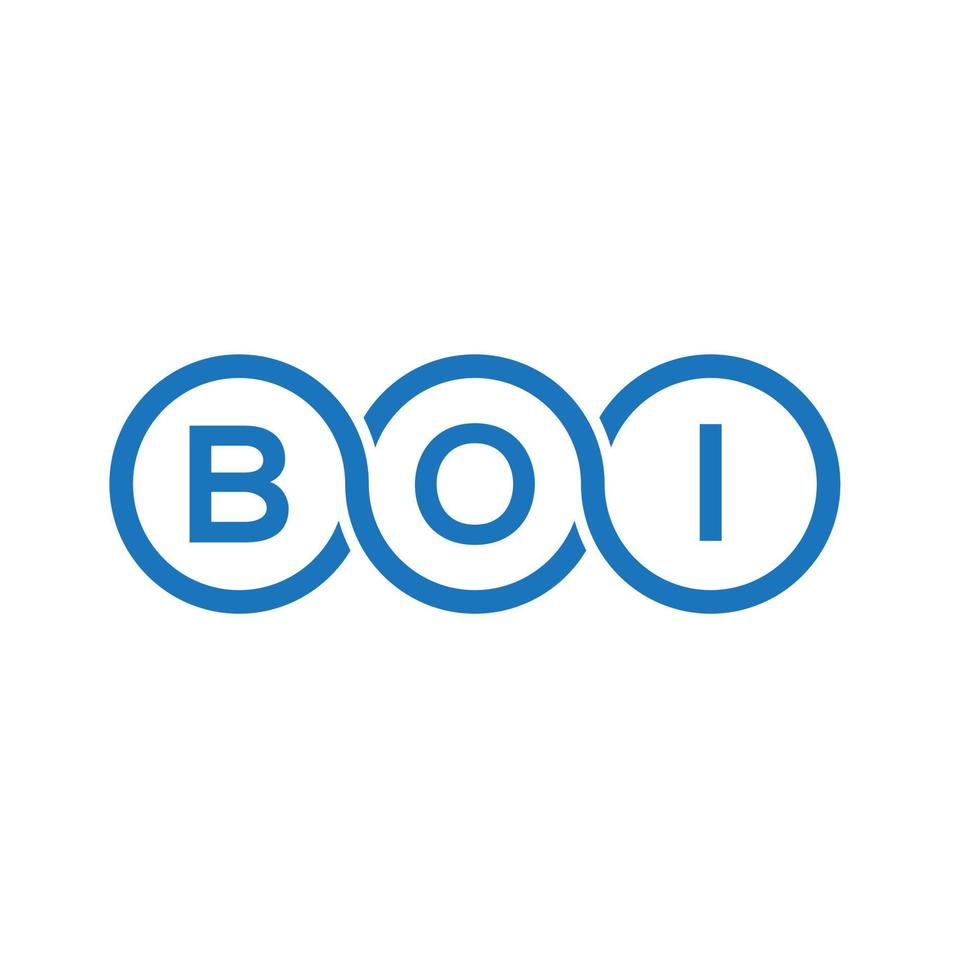 boi-Buchstaben-Logo-Design auf weißem Hintergrund. boi kreative Initialen schreiben Logo-Konzept. boi Briefgestaltung. vektor