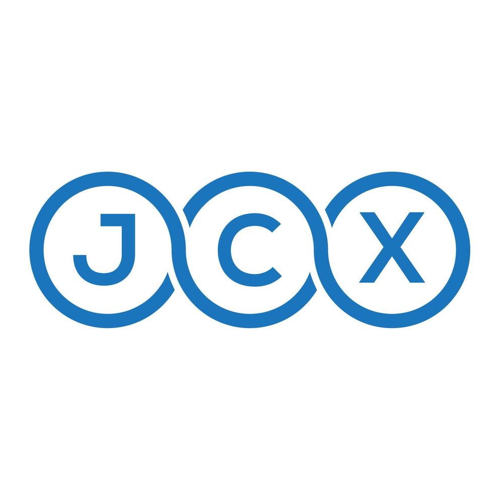 jcx-Buchstaben-Logo-Design auf weißem Hintergrund. jcx kreatives Initialen-Buchstaben-Logo-Konzept. jcx Briefdesign. vektor