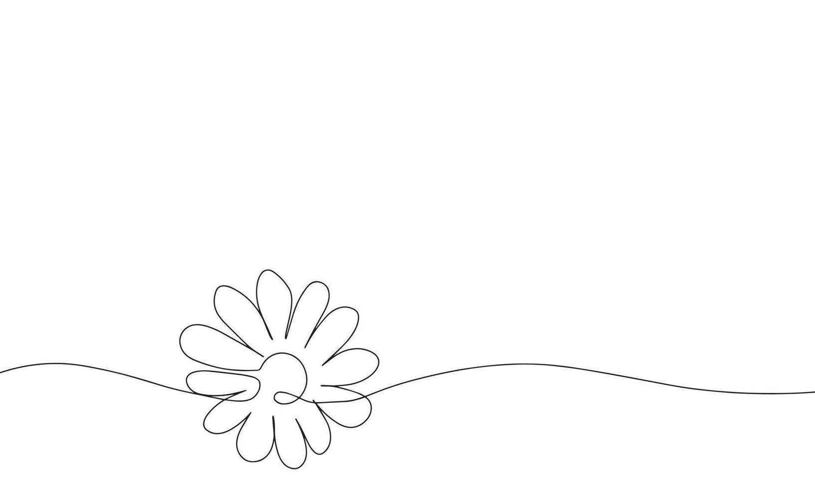 blomma. handritad illustration. linjekonst. vektor
