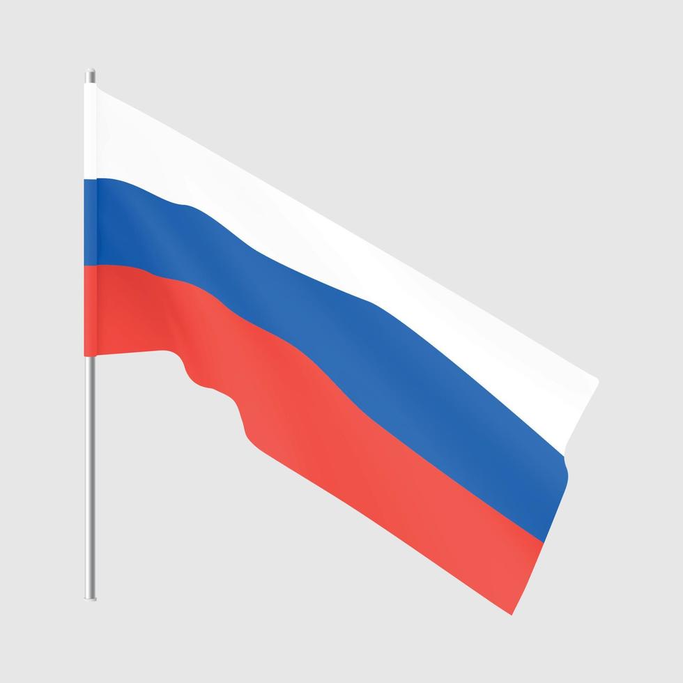 Russland-flagge realistische nationalflagge der russischen