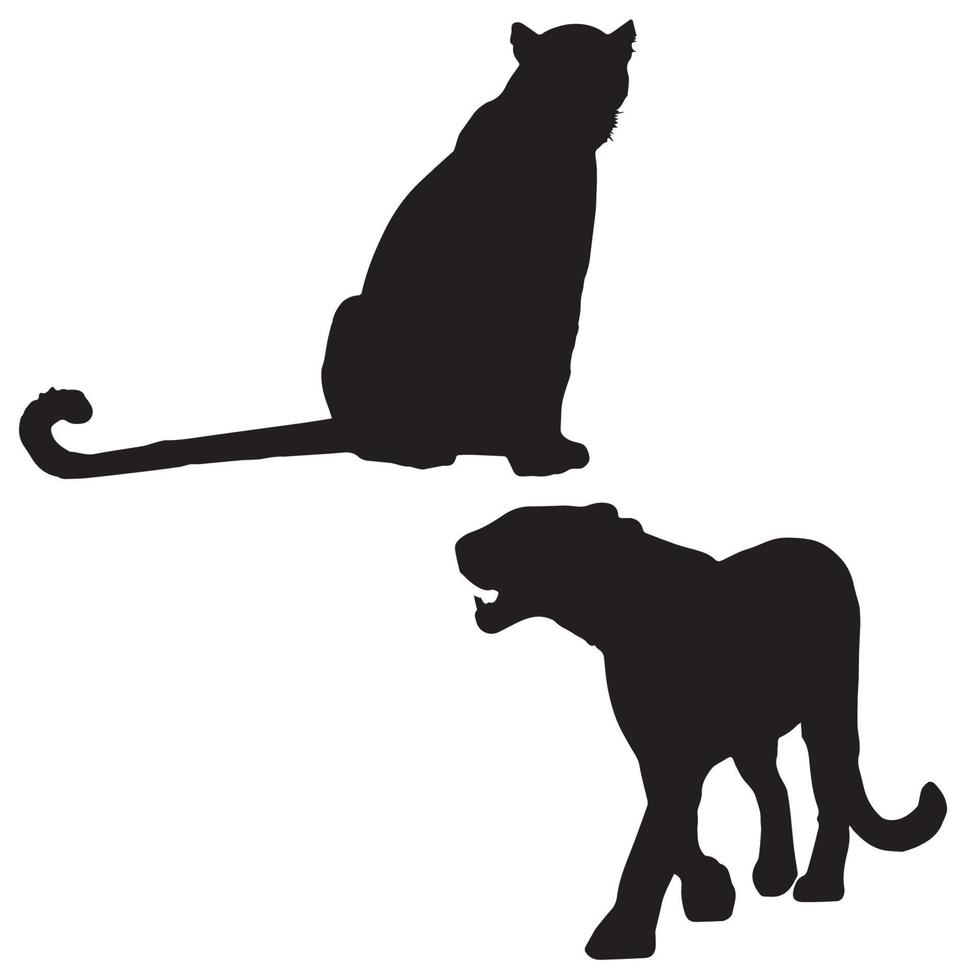 Leopard-Silhouette-Kunst vektor