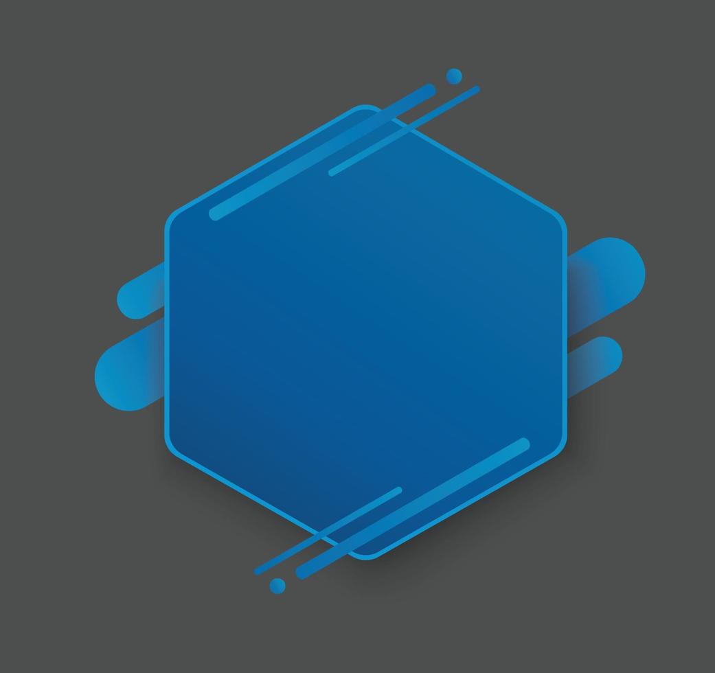 blauer Hexagon-Hintergrundschablonenvektor vektor