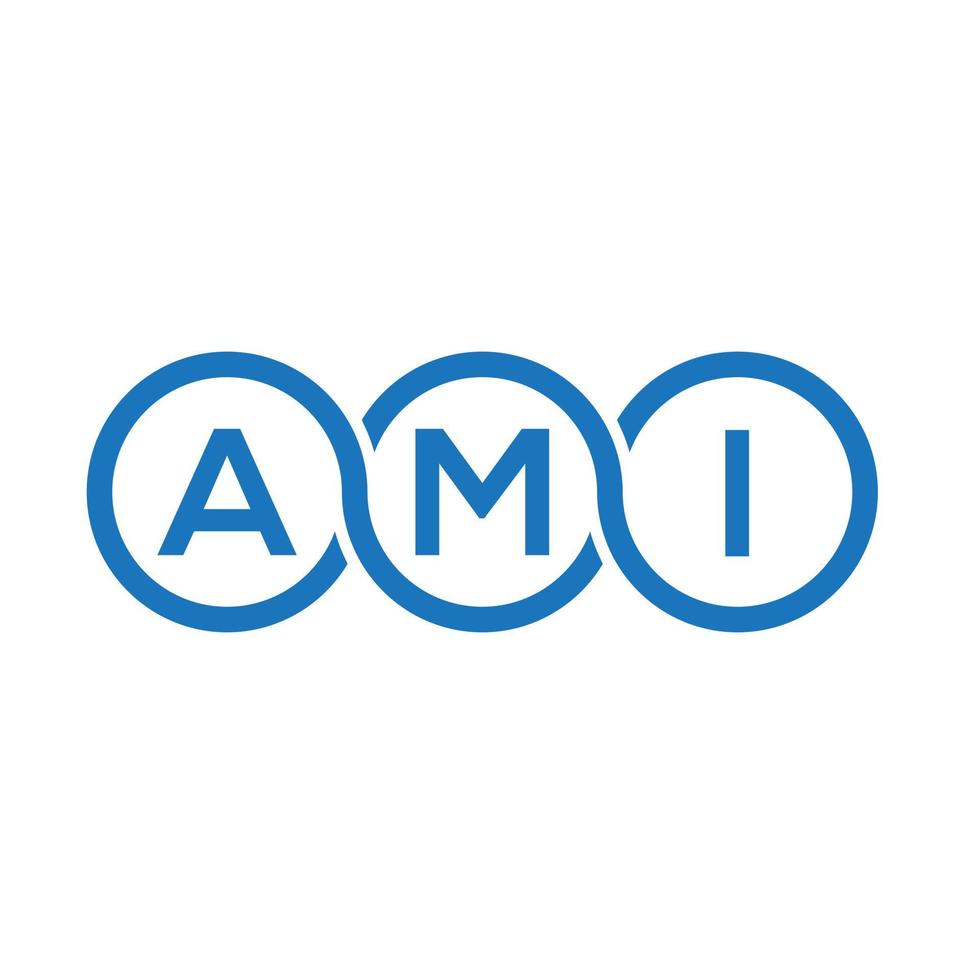 ami-Brief-Logo-Design auf weißem Hintergrund. ami kreative Initialen schreiben Logo-Konzept. ami Briefdesign. vektor