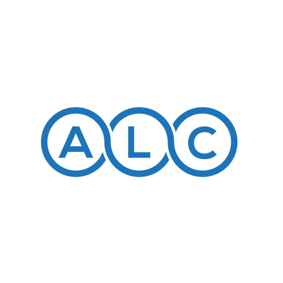 alc-Brief-Logo-Design auf weißem Hintergrund. alc kreative Initialen schreiben Logo-Konzept. alc Briefgestaltung. vektor