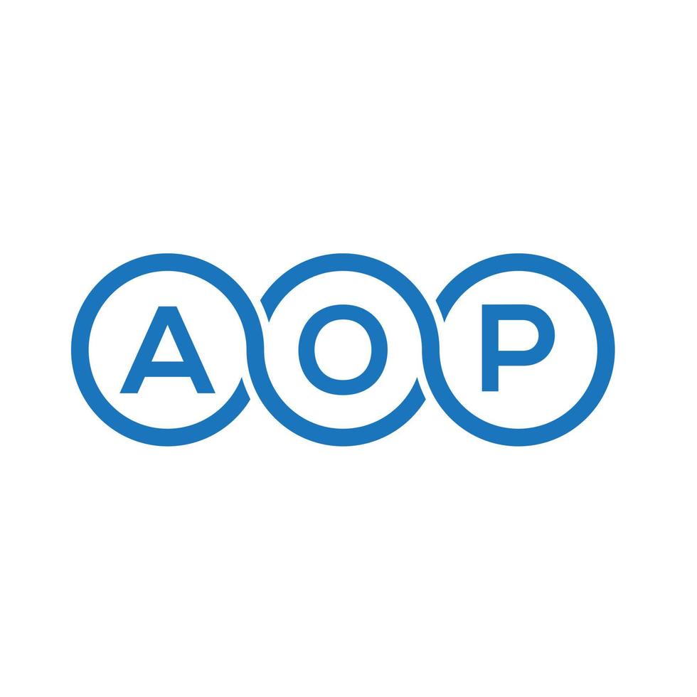 aop brev logotyp design på vit bakgrund. aop kreativa initialer bokstavslogotyp koncept. aop bokstav design. vektor