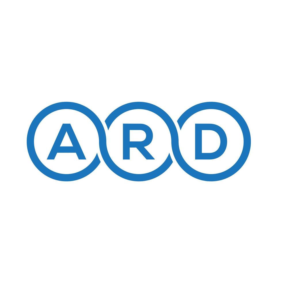 ard-Buchstaben-Logo-Design auf weißem Hintergrund. ard kreative Initialen schreiben Logo-Konzept. ard Briefgestaltung. vektor