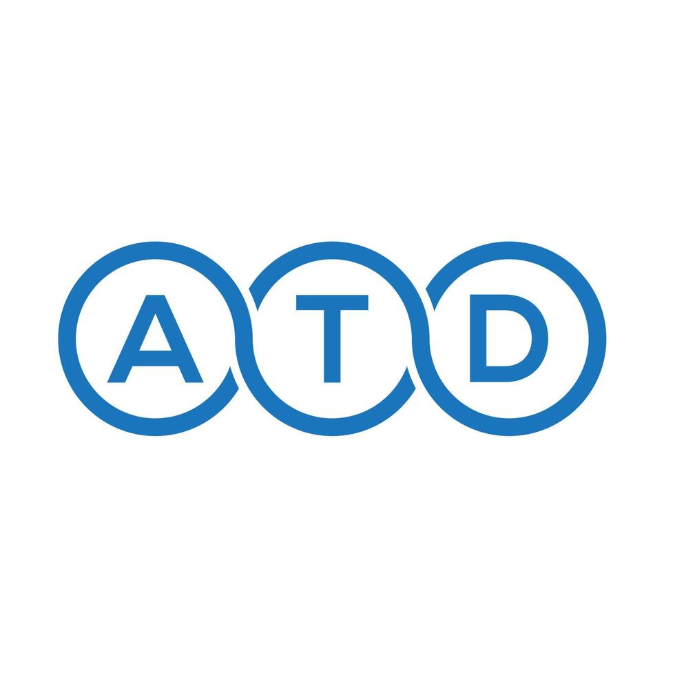 atd brev logotyp design på vit bakgrund. atd kreativa initialer brev logotyp koncept. atd bokstavsdesign. vektor