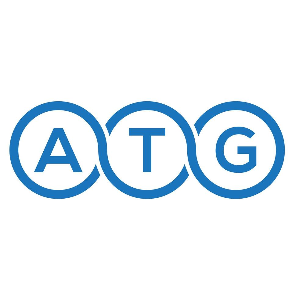 ATG-Brief-Logo-Design auf weißem Hintergrund. atg kreatives Initialen-Buchstaben-Logo-Konzept. atg Briefgestaltung. vektor