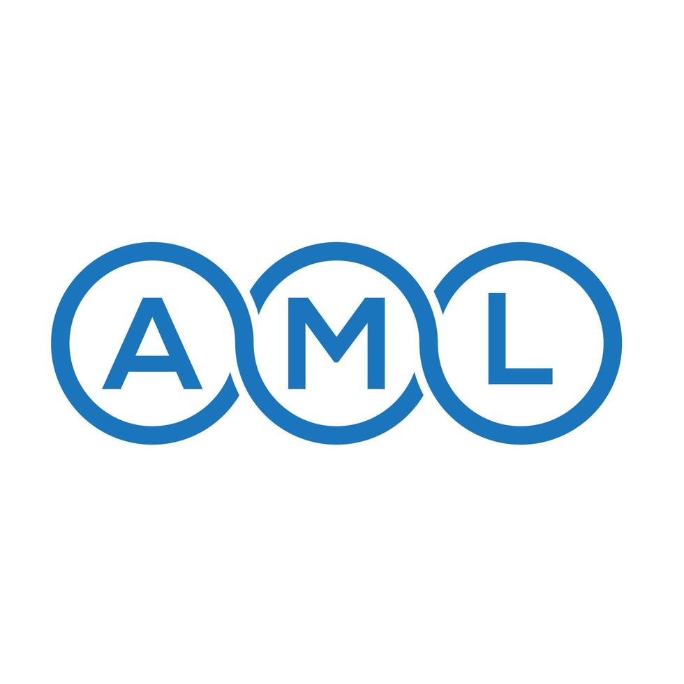 aml brev logotyp design på vit bakgrund. aml kreativa initialer brev logotyp koncept. aml brev design. vektor